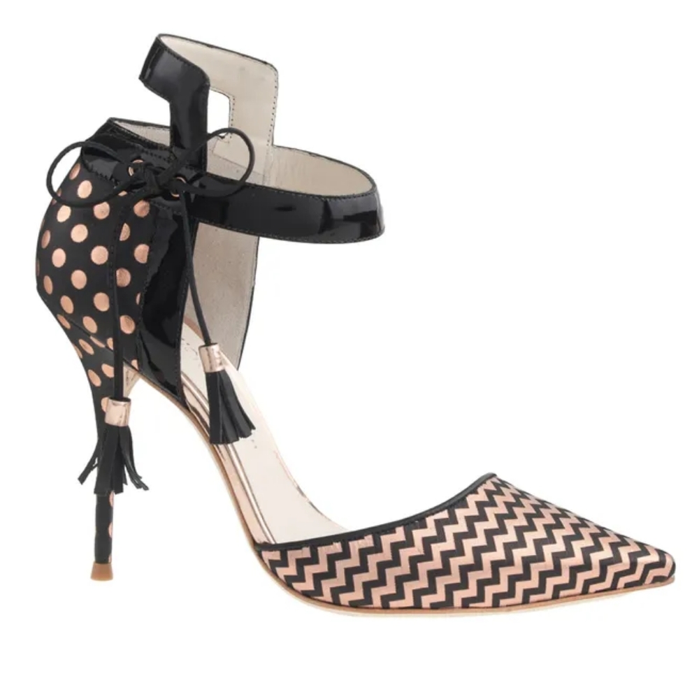 Sophia Webster x J.Crew Gold Black D'Orsay Pump 36